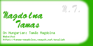magdolna tamas business card