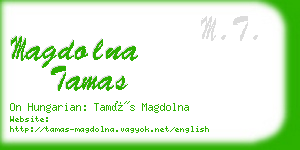 magdolna tamas business card